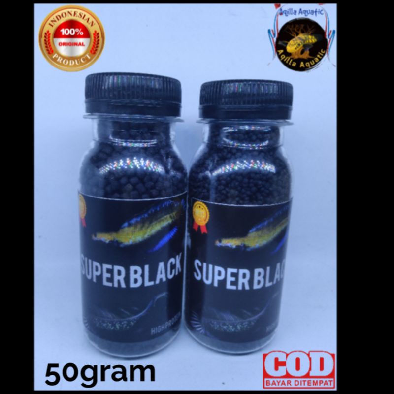 pellet channa super black 50gram/pellet super black/black pigmen