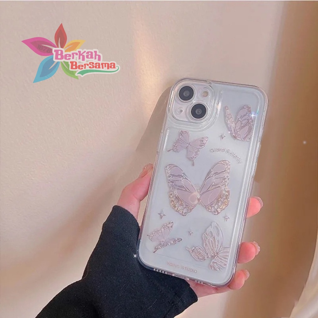 SS116 SOFTCASE TRANSPARAN MOTIF KUPU KUPU XIAOMI REDMI NOTE 7 8 9 10 11 12 PRO BB7317