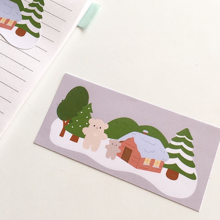 

Sticker 1pcs Christmas Kiss Cut