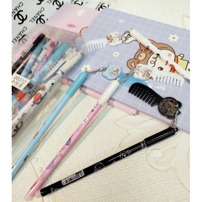 

Pulpen gantungan sisir/pulpen karakter lucu/grosir per 1lusin(12pcs)/Jatinegara