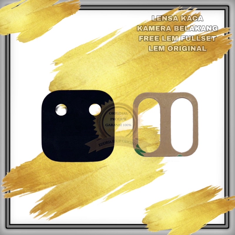 Lensa Kaca Kamera Belakang Oppo Realme C20 Free lem Fullset Original
