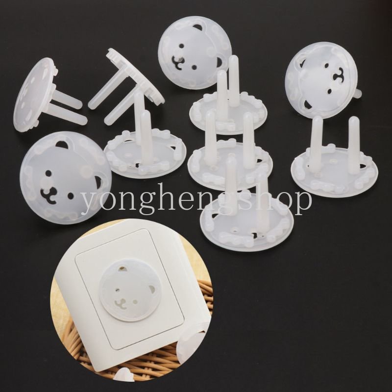1 / 5pcs Cover Pelindung Stop Kontak Listrik EU Standard Power 2 Lubang Untuk Keamanan Bayi