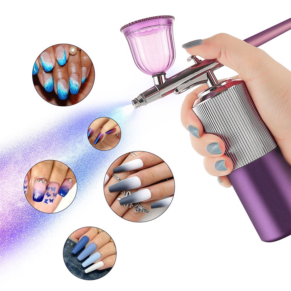 【1-3 Days Delivery】Foreverlily 0.3MM Multi-Purpose Cordless Mini Airbrush Set Spray Pump Gen Pen Air Compressor Kit Portable Air Brush Set Art Painting Spray Model