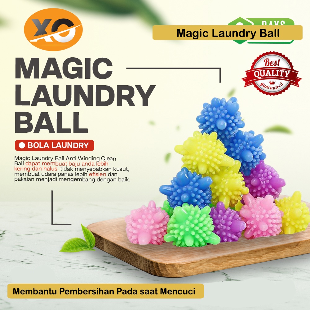 Bola Laundry Untuk Mesin Cuci Laundry Magic Ball Bola Karet Silikon Anti Kusut Celana Pakaian Baju B