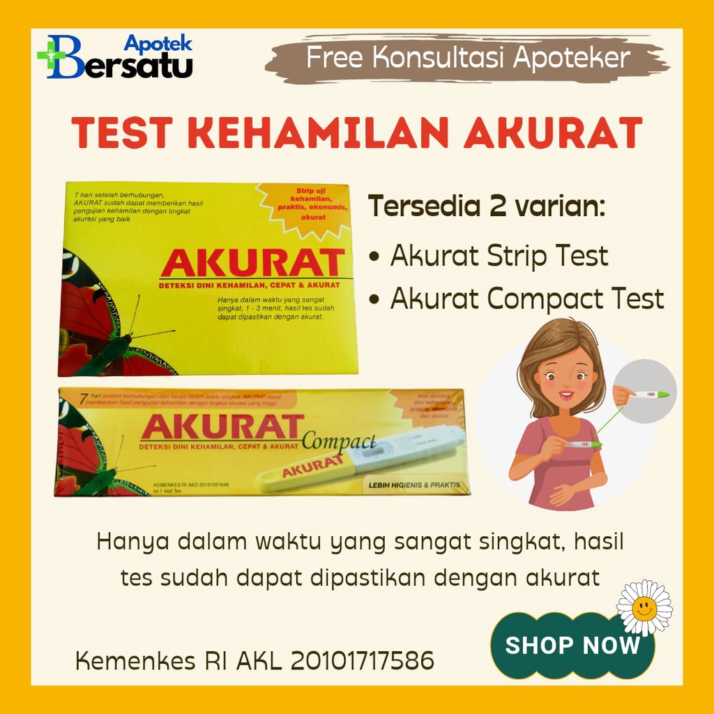 [Apotek Besatu] Test Pack Kehamilan Akurat Strip / Test Pack Kehamilan Akurat Compact / Strip Uji Ke