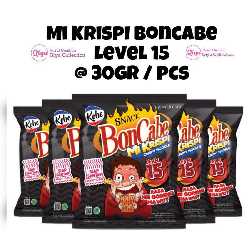 Mi Krispi Boncabe Level 15 - Mie Kremes Pedas - Snack Viral - Cemilan Murah