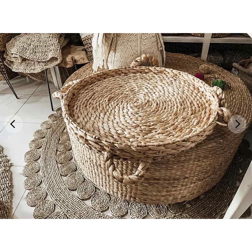 Tray Eceng Gondok / Nampan Eceng Gondok Kering / Parabot Rumah Cantik Kekinian Aesthetic Murah