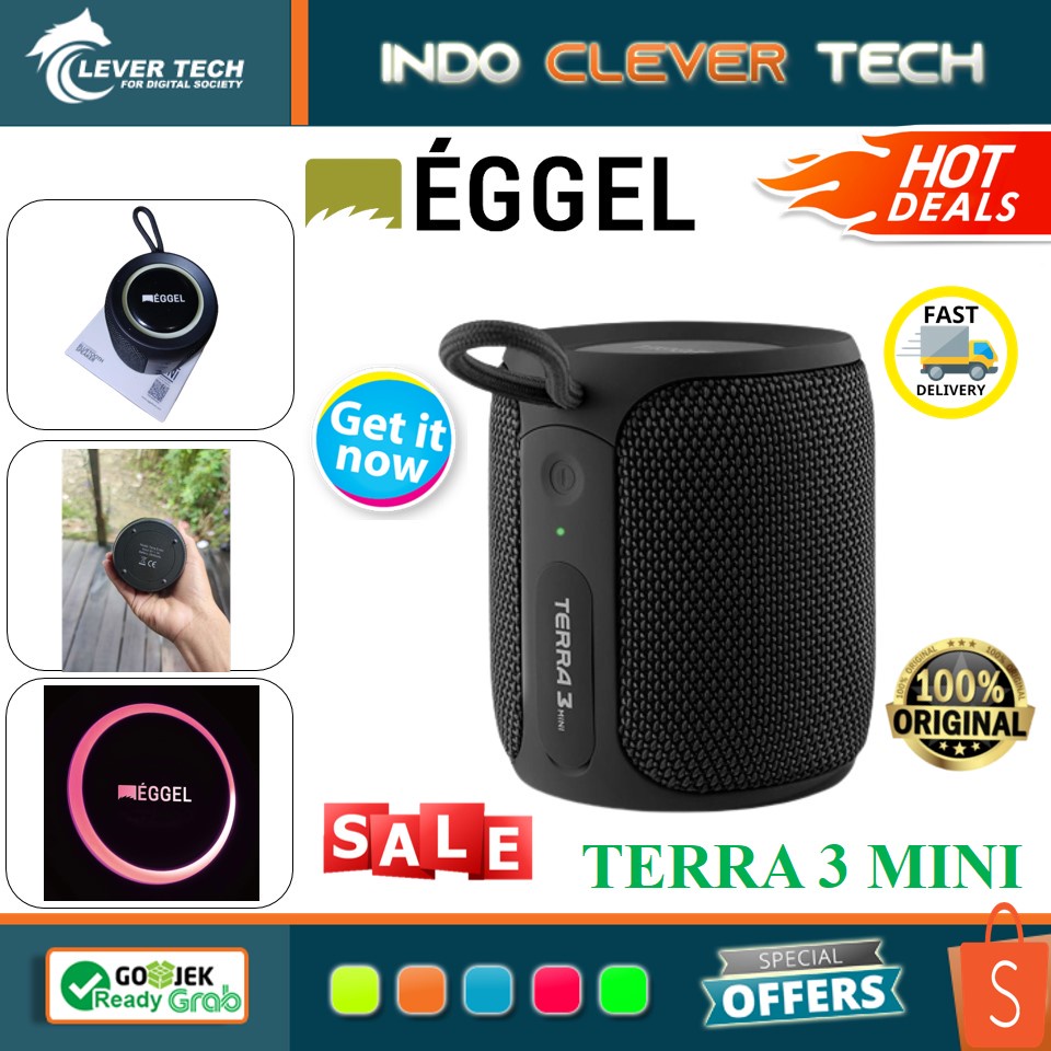 Eggel Terra 3 Mini 360 Waterproof Bluetooth Speaker RESMI