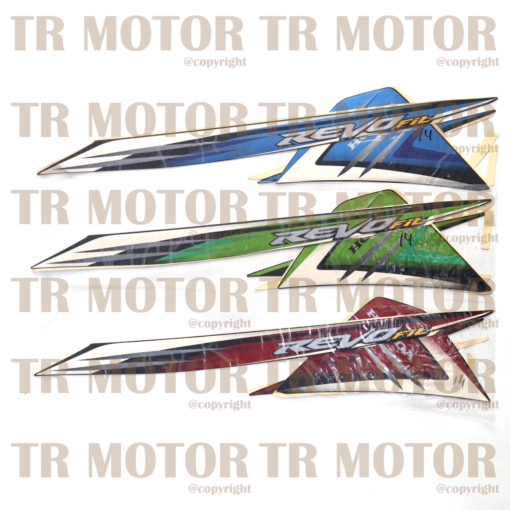 Stiker Motor Revo Fit Injeksi 2014Sticker Striping Lis Full Set Motor