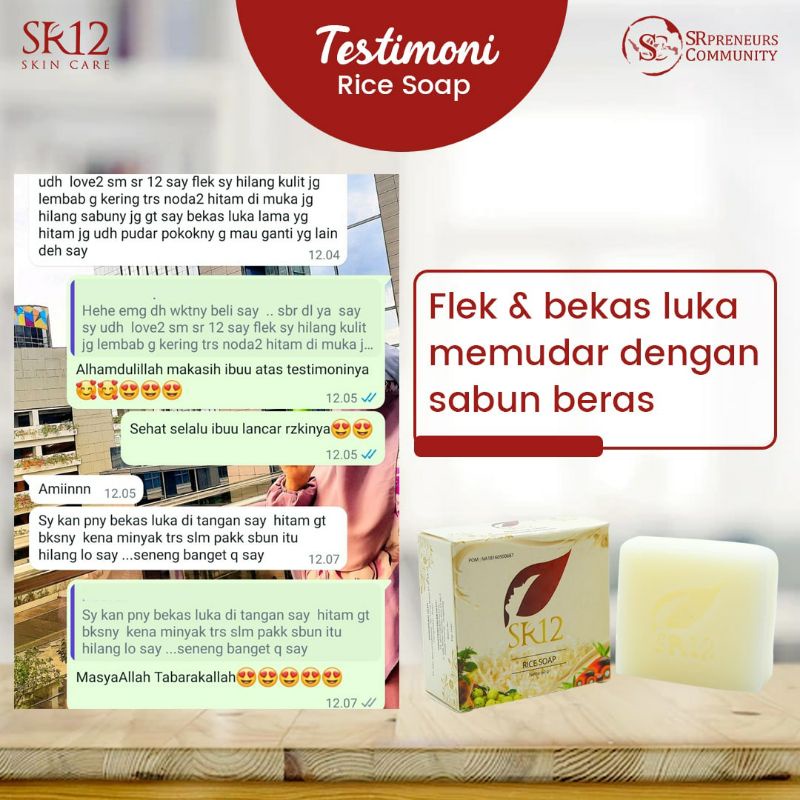 SABUN BERAS HERBAL SR12 TERLARIS..!! RICE SOAP / SABUN JERAWAT BPOM / KULIT BERMINYAK &amp; SENSITIF