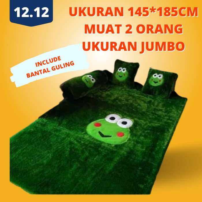 kasur karpet karakter bulu busa lipat tebal murah polos rasfur royal empuk