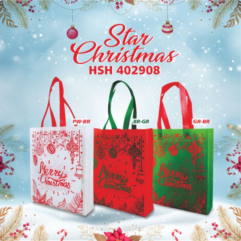 

Goodie bag Christmas 40X29X8 TAS SOUVENIR NATAL TAS HAMPERS NATAL HANDLE BAG CHRISTMAS