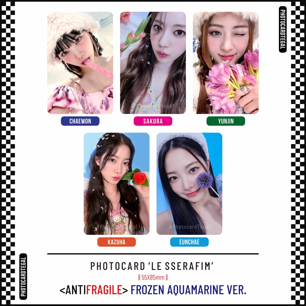 [SET VER.] PHOTOCARD LE SSERAFIM 'ANTIFRAGILE' BENEFIT, POB (Sakura, Charwon, Yunjin, Kazhua, Garam,