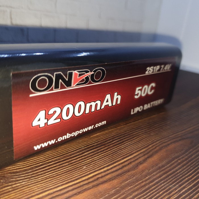 Rounded Hardcase Lipo 2s 7.4v 4200mah 50c Onbo Power.