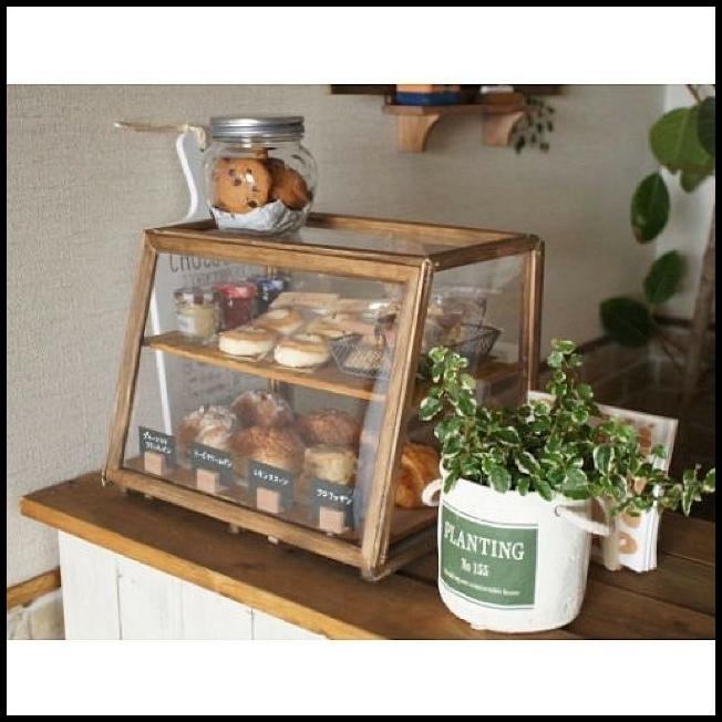 Promo Etalase Kaca Display Jualan Dagangan Tempat Rak Kue Donat Cafe Warung