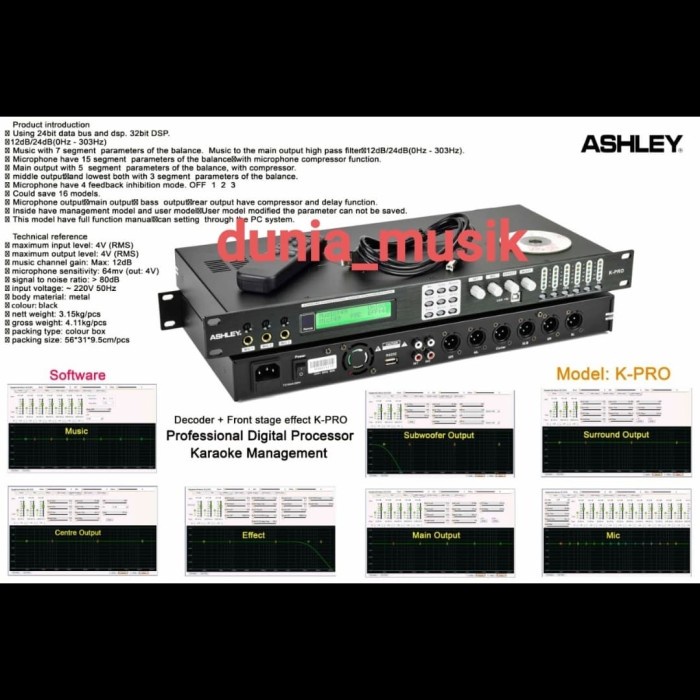 Soundsystem Procesor Ashley K Pro Original