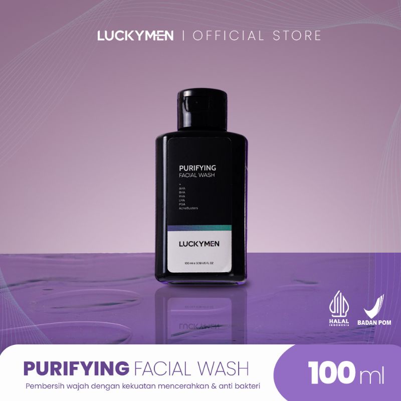 LUCKYMEN FACIAL WASH PURIFIYING MEMBERSIHKAN WAJAH