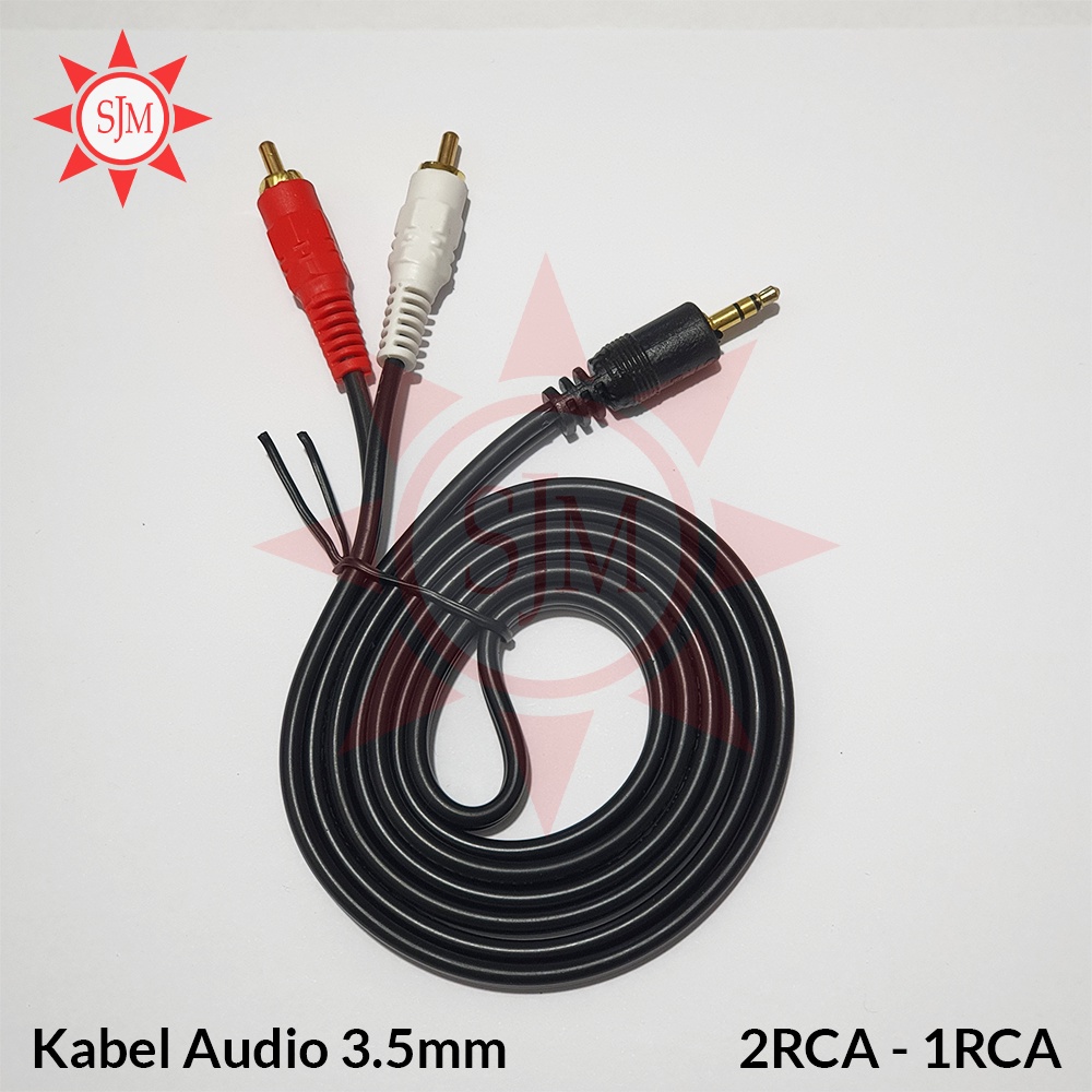 Kabel Audio 3,5mm 1,5 Meter 2 RCA to 1 RCA