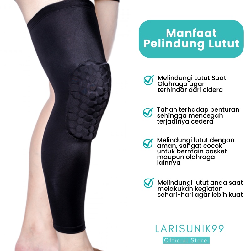 Deker Pelindung Lutut Olahraga Pelindung Lutut Anti Cedera Olahraga Basket Futsal Knee Pad Leg Sleeve