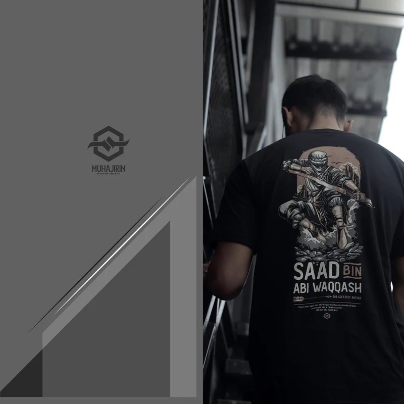 KAOS MUHAJIRIN HEROES SAAD BIN ABI WAQQASH 1.0 BLACK