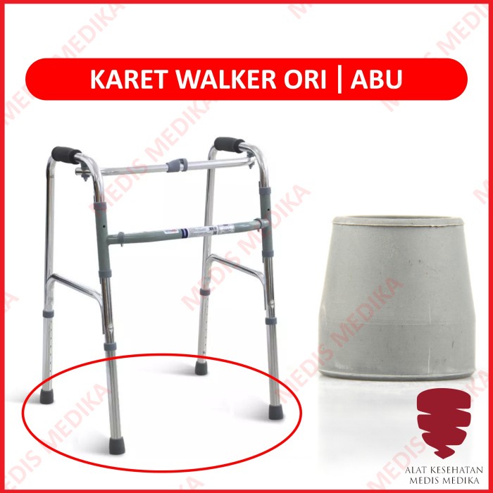 Karet Bawah Kaki Walker Abu Tongkat Jemuran Sparepart Alat Bantu Jalan