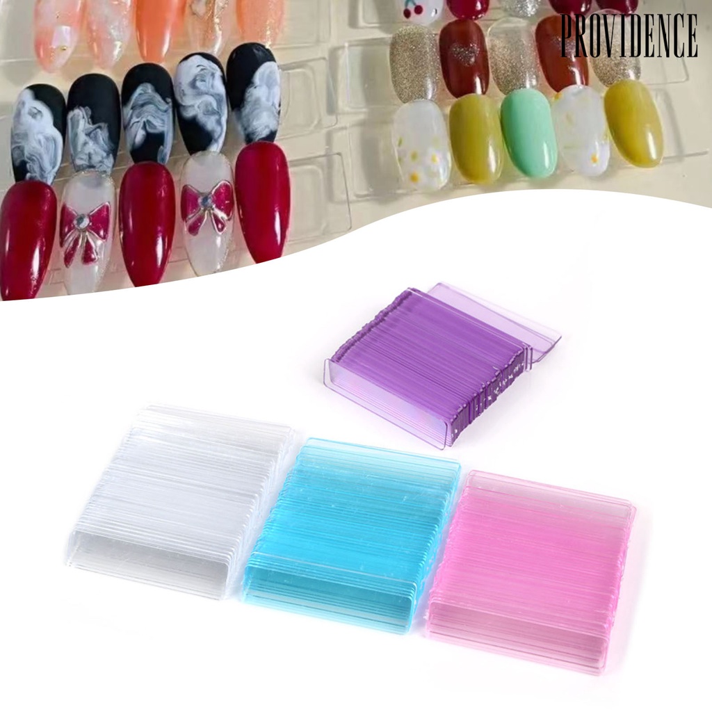 Providence 50Pcs / Set Stand Display Kuku Palsu Akrilik Ultra Ringan Untuk Nail Art / Salon