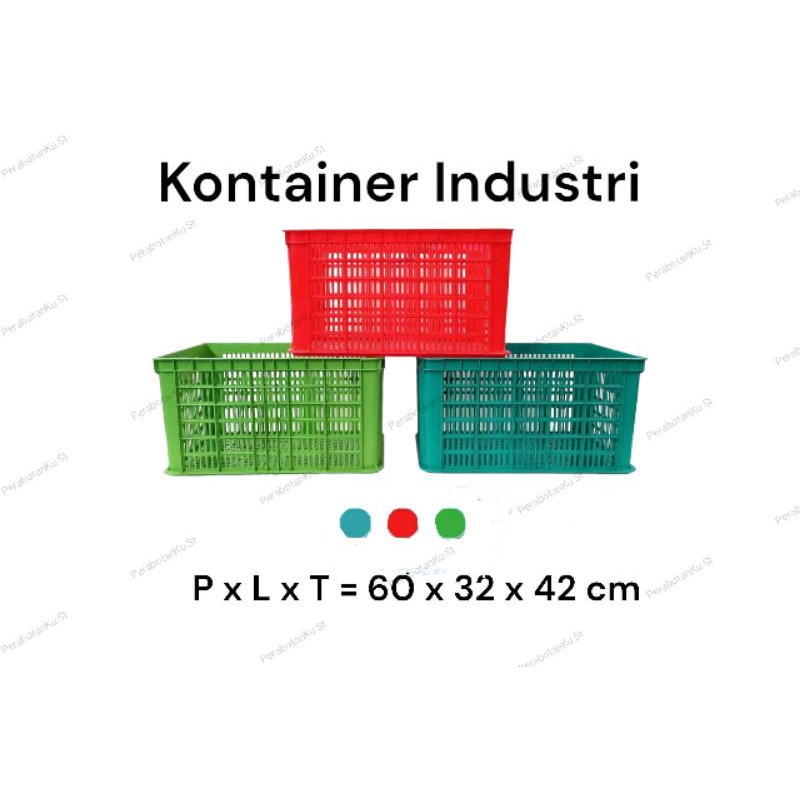 KERANJANG KRAT PLASTIK / KRAT INDUSTRI / KERANJANG KRAT BUAH / KERANJANG TEBAL/ KERANJANG IKAN / KER