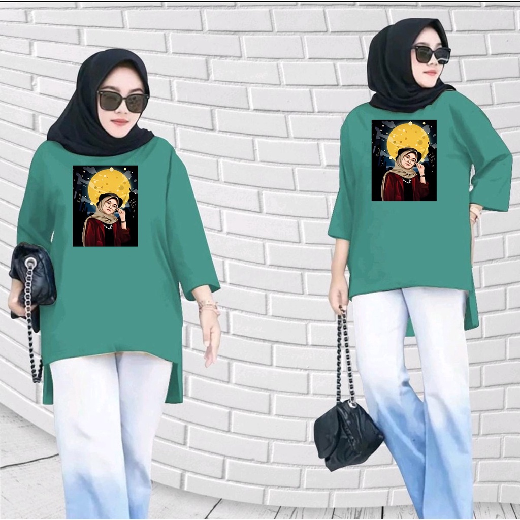 GSC - Long Tunik Anime 023 / Tunik wanita dewasa / Tunik kaos jumbo / Tunik panjang moscrepe