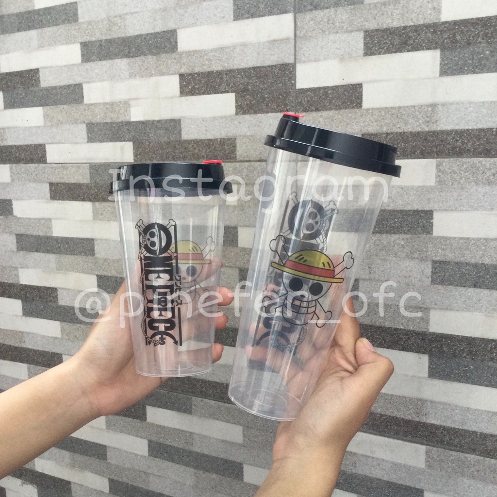 [FREE BOX & BUBBLE REUSABLE CUP ONE PIECE, REUSABLE CUP LOGO ONEPIECE 700ML DAN 500ML COD koleksi an