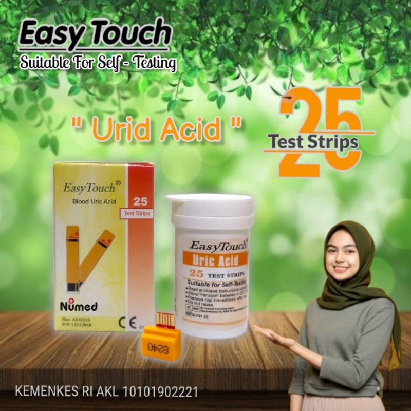 Refill Strip Urid Acid Easy Touch Original isi 25 / Strip Asam Urat Easy Touch 25 Tes