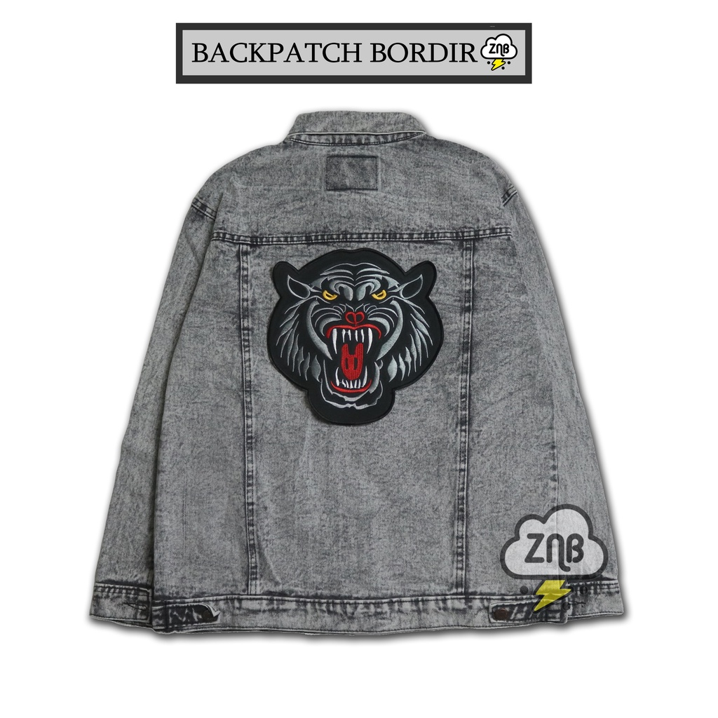 Patch bordir harimau patch gambar harimau emblem hewan lucu best quality