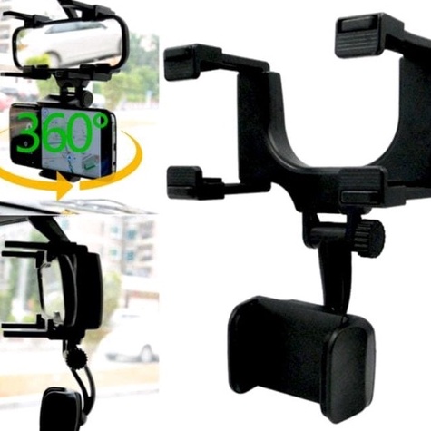 Car Rearvieuw Mirror Mouth Universal Holder Phone Spion Tengah Mobil