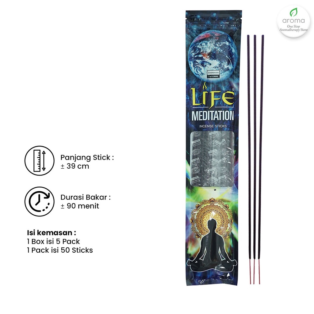 Dupa India Aromaterapi Red Bathi - Darshan Life Meditation 50 Sticks