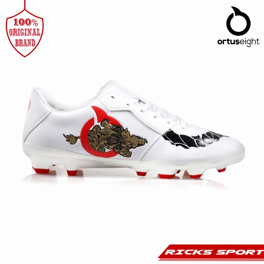 Ortuseight Sepatu Sepak Bola Forte Ryuo V2 Fg X Ryuji Utomo White Ortred Black
