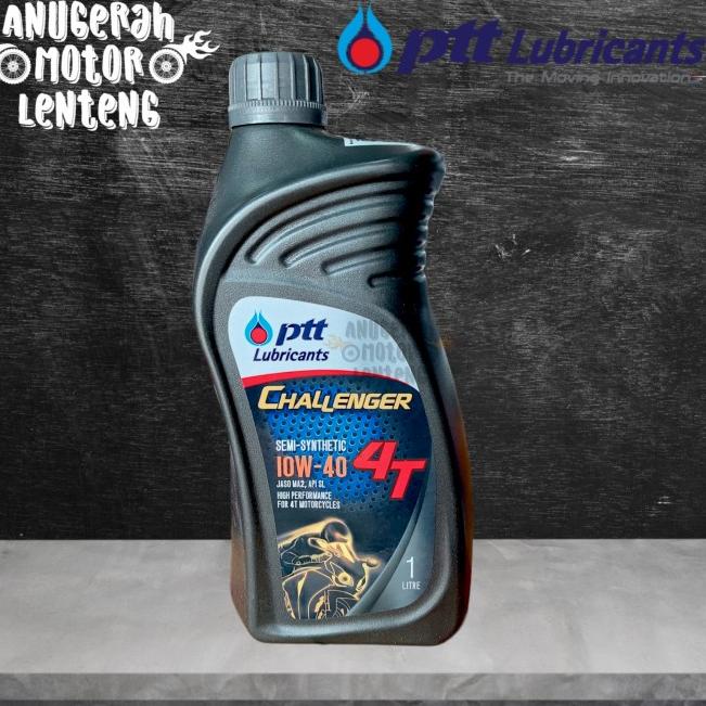 Oli PTT 10W-40 Challenger 4T 4tak 1L Semi Sythetic Jaso MA2-API SL