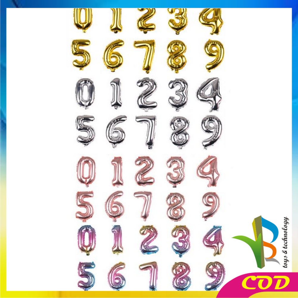 RB-C390 Balon Foil Huruf Rosegold A-Z Balon Foil Angka 0-9 / Ballon Foil Abjad Alphabet Angka Polos / Baloon Huruf Dan Angka Perlengkapan Ulang Tahun