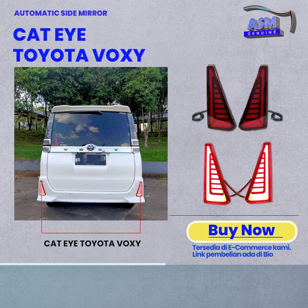Cat Eye Reflektor Mobil Toyota Voxy 2016 - 2021 LED Bumper Car