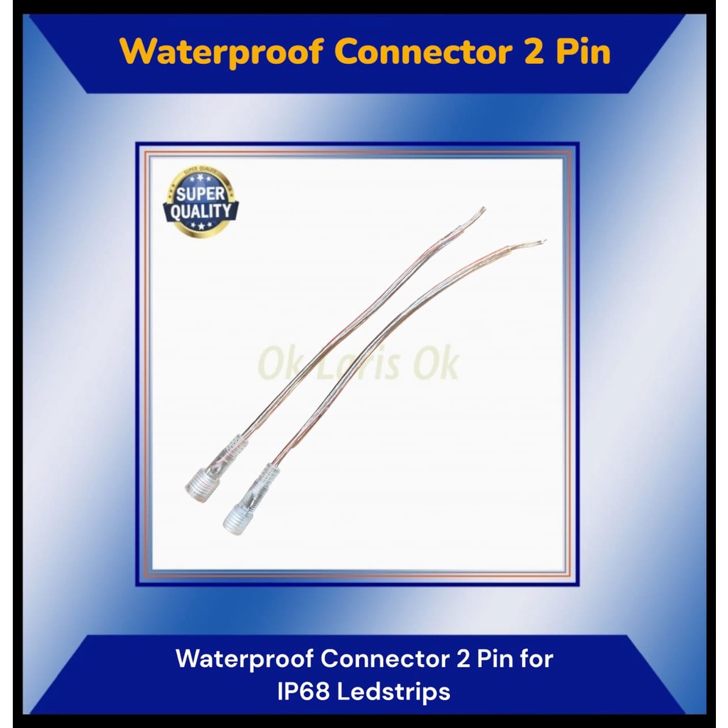 2 Pin Waterproof Connector for IP68 Ledstrips