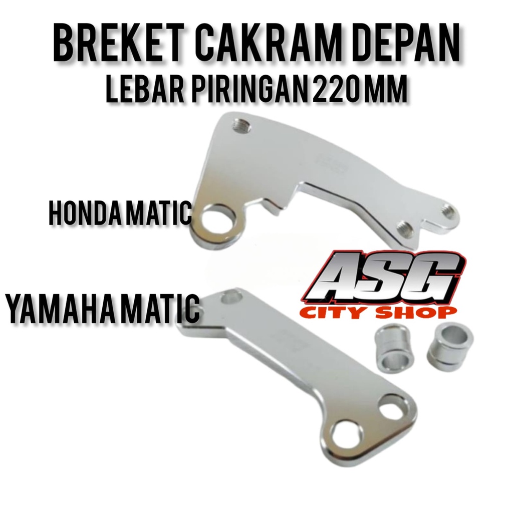 BREKET KALIPER STANDAR DISC 220MM MOTOR MATIC HONDA YAMAHA SCOOPY VARIO BEAT MIO M3 MIO J