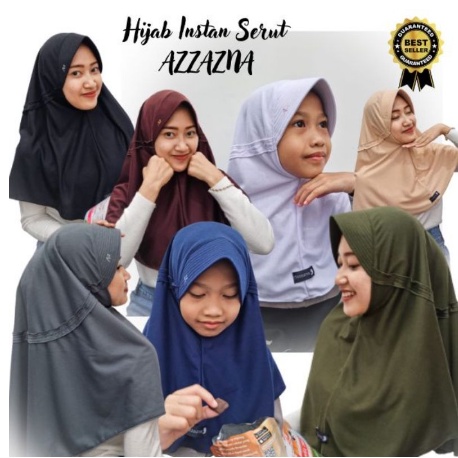 Jilbab Instan Anak Sekolah Ori Azzazna JILBAB SEKOLAH ORIGINAL VILORA.ID SD SMP SMA