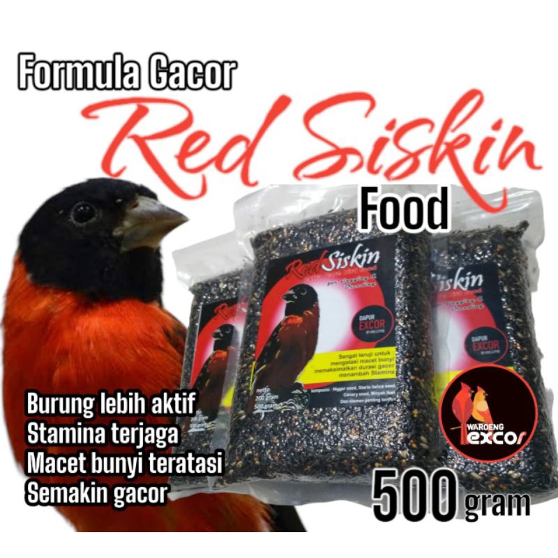 Pakan Red Siskin Singing Harian fomula gacor - 500 gram