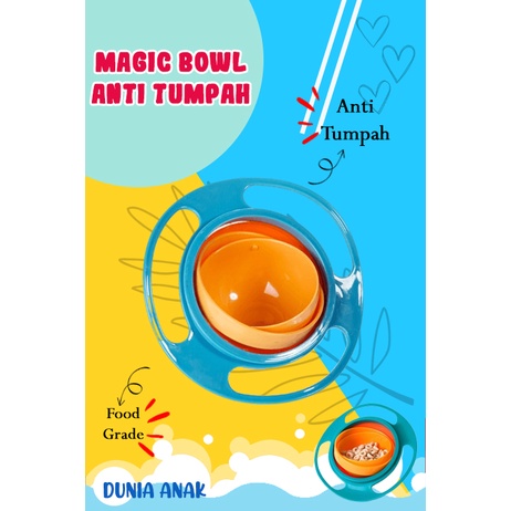 Magic Bowl Mangkok Anti Tumpah Gyro 360 Derajat Peralatan Makan Bayi