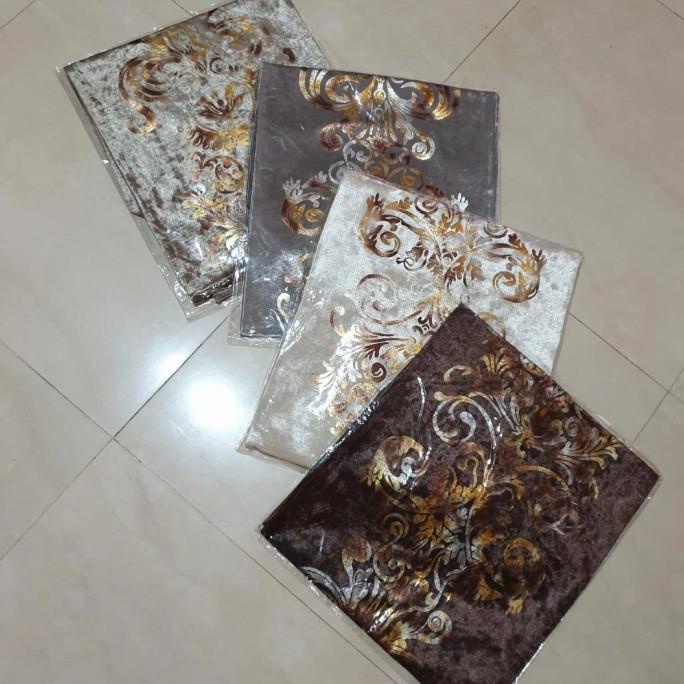 Table Runner Panjang - Bed Runner Bludru Suede Mewah 210 Cm - Putih