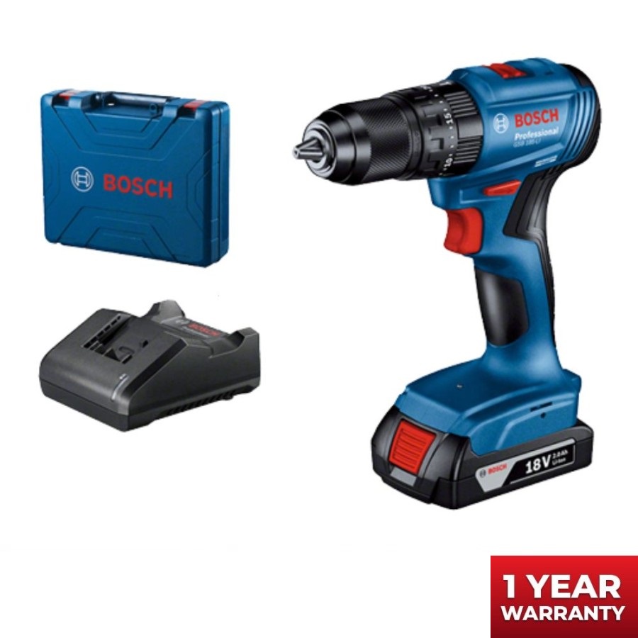 BOSCH GSB 185 Li Brushless Impact Drill / Mesin Bor Obeng Baterai