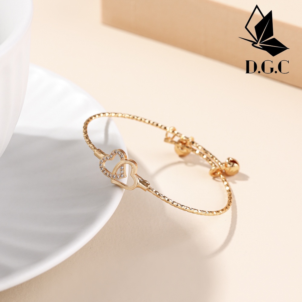 ✅D.G.C✨Gelang Titanium Anak Perempuan Lapis Emas Fashion Aksesoris Tangan Anti Karat Tidak Luntur Perhiasan Murah D515