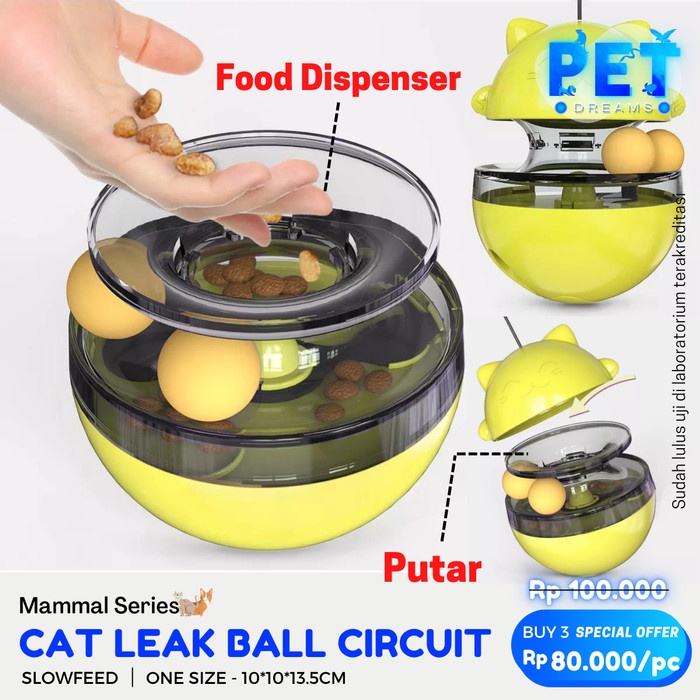 MAINAN KUCING BOLA BULU GERAK CAT KITTEN TEASER BALL STICK CIRCUIT TOY