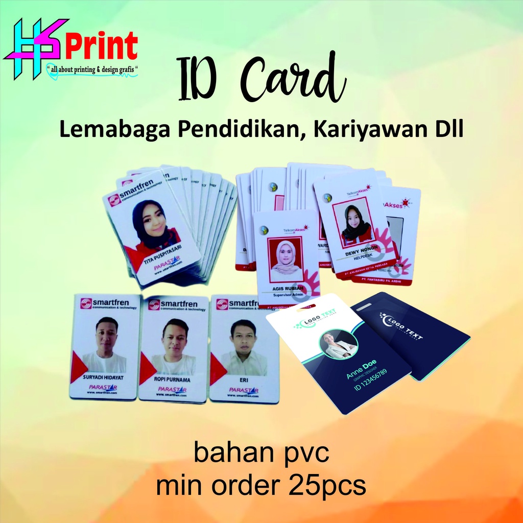 

id card 25pcs ( bahan pvc )