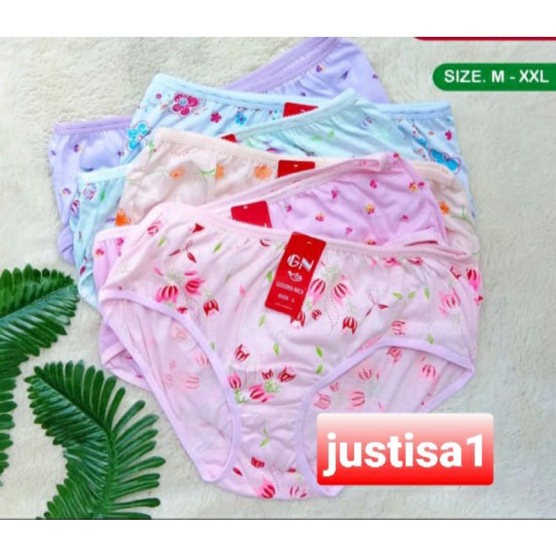 TERMURAH..6 PCS CD Celana Dalam Wanita Golden Nick 939 Gelap 937 Terang