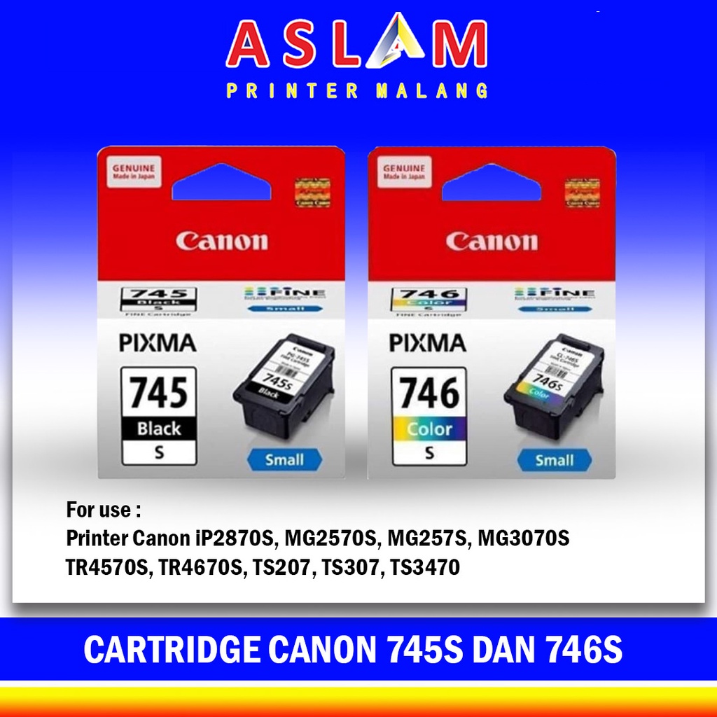 Cartridge Canon 745s 746s Tinta Canon mg2570s Catrid Canon 745s 745 Small 746S 746 Small