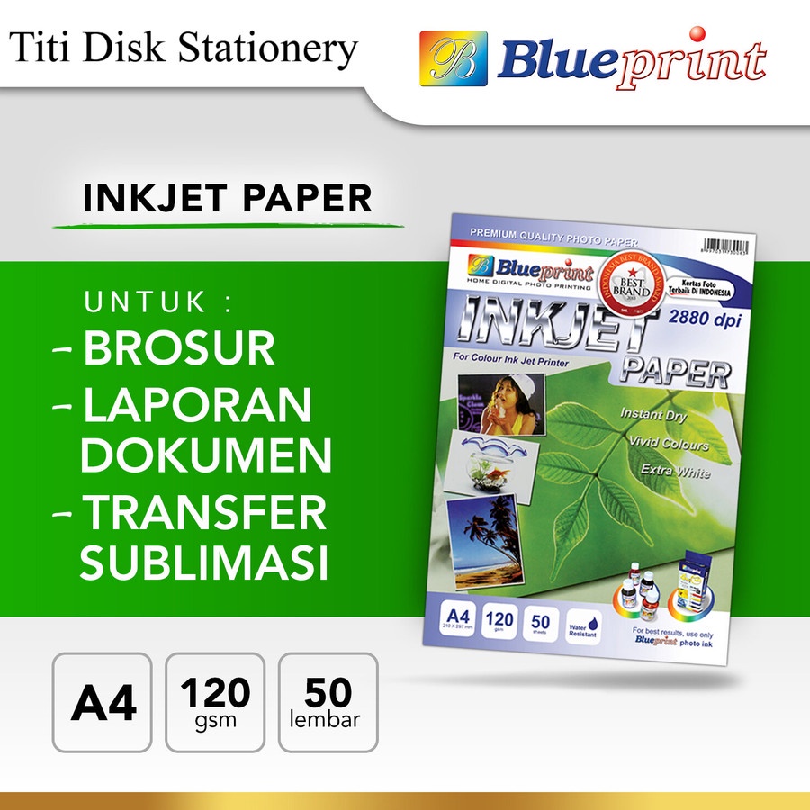 

Kertas Inkjet / Inkjet Paper BLUEPRINT A4 120 gsm